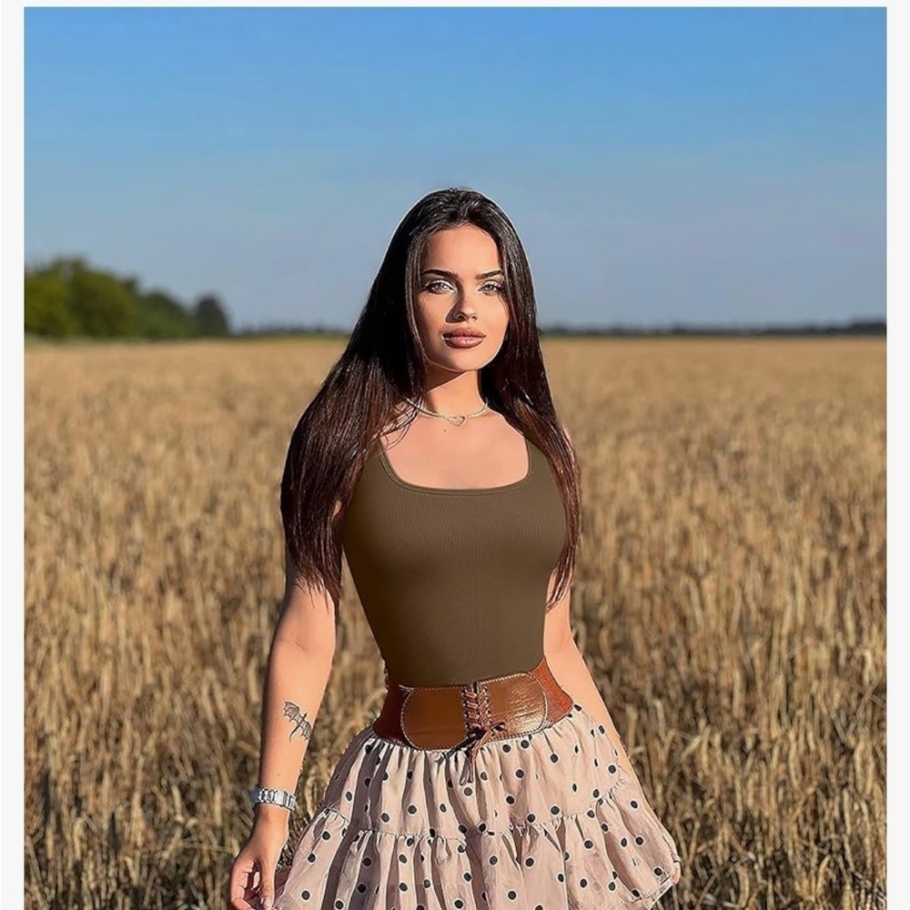 Women's 3 Piece Bodysuits Sexy Ribbed Sleeveless
Square Neck Shapewear 🆕 - Picture 2 of 5